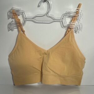 Abound Women's Tan Seamless Comfort Bralette Lounge Crop Top Size L
